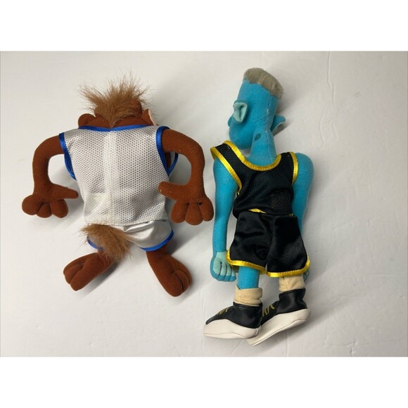Lot of 2 McDonalds Space Jam Plush 1996 8” Taz & 12” Blanko Toys Basketball - Picture 7 of 11